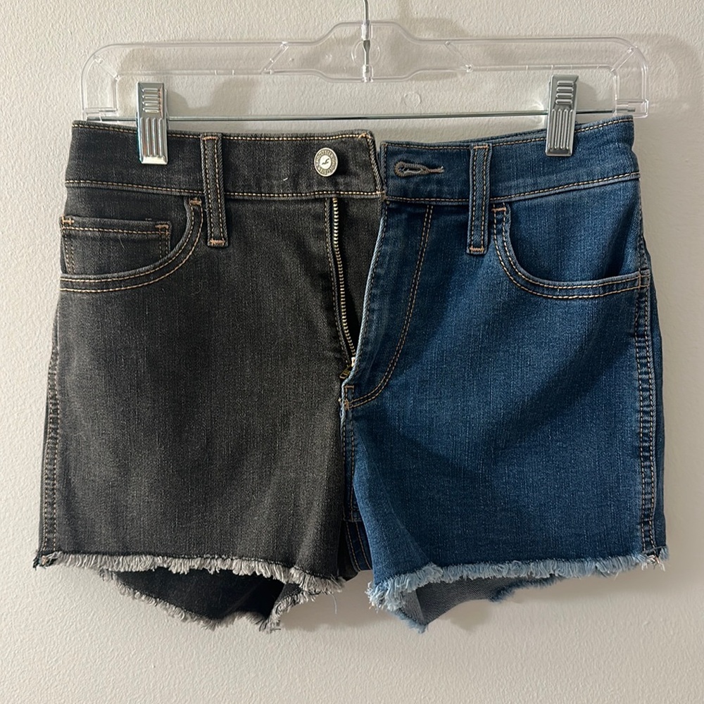 Hollister two tone denim shorts